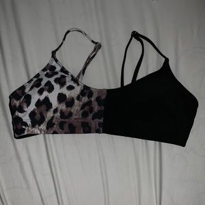 Animal print bikini top